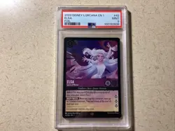 Disney Lorcana Spirit Of Winter Elsa Holo Foil #42/208 Card MINT PSA 9 - Image 1