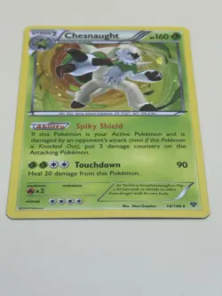 Pokemon TCG Chesnaught 14/146 XY Base Set Cosmos Holo Rare Card - Image 3