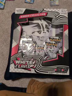 White Flare Binder Collection Pokemon English Trading Card Game - Image 1