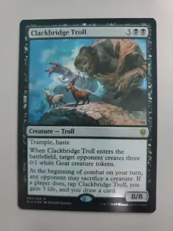 MTG Clackbridge Troll Throne of Eldraine Foil Rare - Image 1