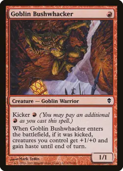 Goblin Bushwhacker (Zendikar ZEN, Common, English) 1x x1 NM MTG - Image 1