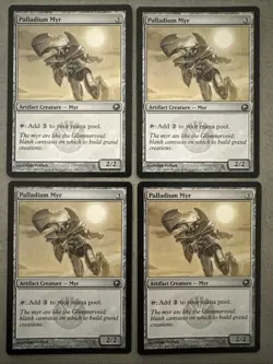 4x Palladium Myr NM Unplayed English Scars of Mirrodin MTG Magic - Image 1