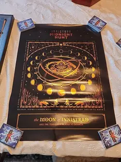 MTG Innistrad Midnight Hunt Foil WPN Promotional Poster WO75 - Image 1