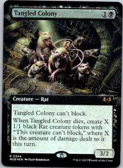 Magic the Gathering Foil Tangled Colony Extended Art Wilds of Eldraine MTG - Image 1