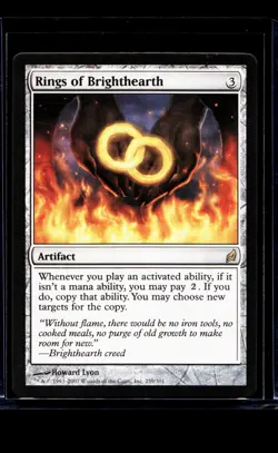 2007 MTG Magic The Gathering LRW Lorwyn #259 Rings of Brighthearth - Image 1