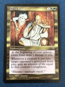 MTG 1x Grim Feast LP Mirage Magic the Gathering - Reserved List - Image 1