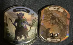 Ultra Pro MTG Relic Tokens Lineage Collection *FOIL* Wurm (Lifelink) Merfolk - Image 1