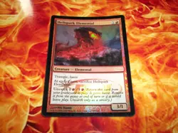 MTG 2009 Dci FOIL Red Creature Hellspark Elemental Card - Image 1