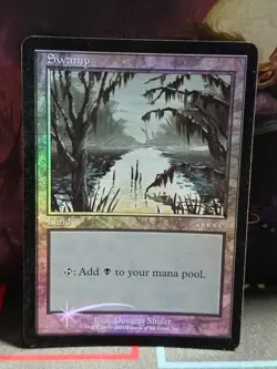 MTG | Swamp (2001) | Arena Promos | Foil | Heavily Played | English - Image 3
