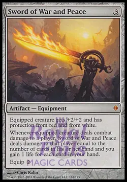 Sword of War and Peace 1x FOIL NPH MTG New Phyrexia Mythic NM artifact - Image 1