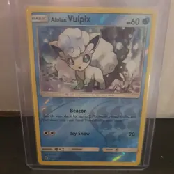 Pokemon TCG Alolan Vulpix 21/145 Sm-Guardians Rising Reverse Holo - Image 1