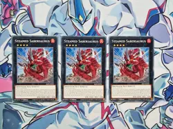 Steamed Sabersaurus 1st Edition Common ALIN Yugioh Card PLAYSET - Image 1
