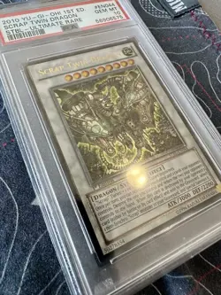 2010 PSA 10 YuGiOh Scrap Twin Dragon 1st Edition Ultimate Rare - Image 3