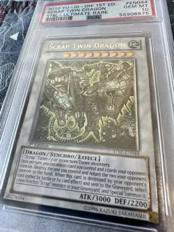 2010 PSA 10 YuGiOh Scrap Twin Dragon 1st Edition Ultimate Rare - Image 4