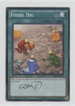 Fossil Dig 1st Ed. YuGiOh Dinosmasher's Fury Structure Deck #SR04-022 - Image 1