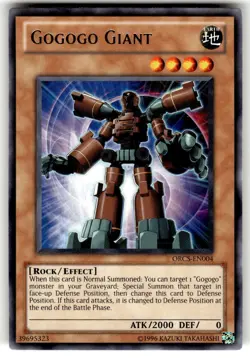 YuGiOh Order of Chaos Card ORCS-EN004 R Gogogo Giant - Image 1
