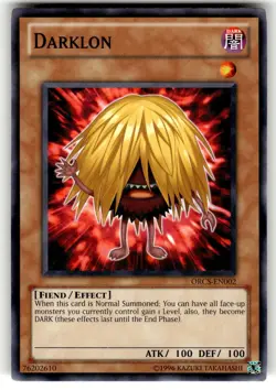 YuGiOh Order of Chaos Card ORCS-EN002 C Darklon - Image 1