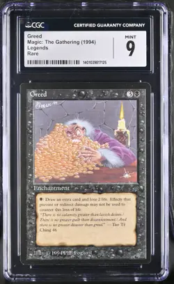 GREED Legends Rare CGC 9 Vintage MTG [Nostalgium] - Image 1