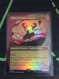 MTG Magic The Gathering Merry, Esquire Of Rohan Foil Showcase Boros Commander - Image 1