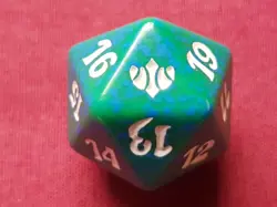 Magic The Gathering CONFLUX GREEN D20 SPINDOWN DICE DIE MTG - Image 1