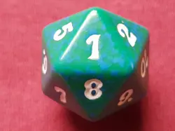 Magic The Gathering CONFLUX GREEN D20 SPINDOWN DICE DIE MTG - Image 2