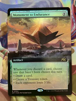 Monument to Endurance Extended Art Foil - Aetherdrift MTG Magic the Gathering - Image 1