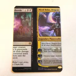 Nicol Bolas, Dragon-God MTG War of the Spark NFC Foil Miscut/Misprint - Image 1