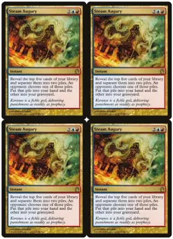 MTG Steam Augury x4 Theros Rare LP Playset - Image 1
