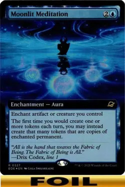 1x - Moonlit Meditation - FOIL EXTENDED ART #327 - Edge of Eternities - NM MTG - Image 1