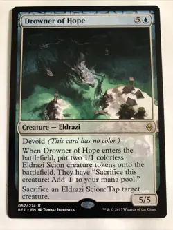 MTG Battle For Zendikar Drowner of Hope 057/274 NM Rare - Image 1