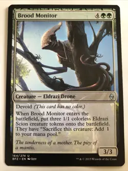 MTG Battle For Zendikar Brood Monitor 164/274 NM - Image 1