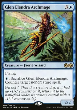 Magic the Gathering MTG Glen Elendra Archmage (58) Ultimate Masters NM - Image 1