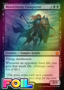 x1 Bloodthirsty Conqueror FDN Foundations MTG 58 FOIL MYTHIC M/NM 1x - Image 1