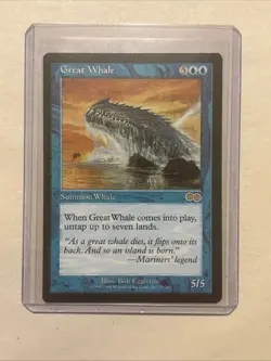 MTG Magic the Gathering Card LP - Great Whale - Image 1