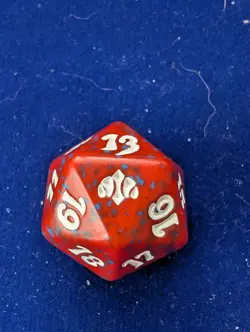 Magic the Gathering MTG - Spindown/ D20/ Life Counter - Conflux - Red - Image 1