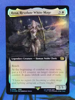 1x FOIL EXTENDED Rosa, Resolute White Mage, NM, FIN, Magic: the Gathering, MtG - Image 1