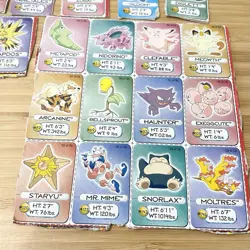 Pokemon Cereal Box Cardboard Miniature Cards Full Set Of 36 Complete Collection - Image 2