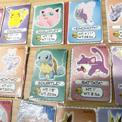 Pokemon Cereal Box Cardboard Miniature Cards Full Set Of 36 Complete Collection - Image 5