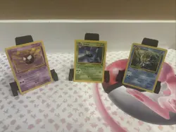 Lot of Three Vintage Pokemon Cards Fossil - Image 1