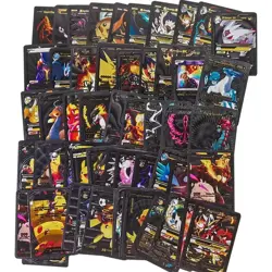New Foil Black PACK 55 CARDS TCG GX Vmax GX Card Charizard Rare Pokemon Card - Image 1