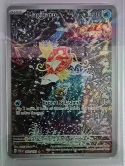 2023 Pokemon Paldea Evolved Magikarp Illustration Rare #203 PSA 8 NM-MT - Image 2