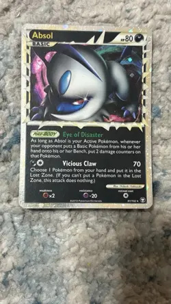 Pokemon TCG Holo Ultra Rare Absol Pokemon Triumphant 91/102 - Image 1