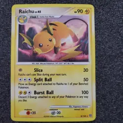 Raichu 8/100 Holo Rare Pokemon Card Diamond & Pearl Stormfront - LP - Image 1