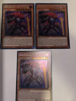 3x Gem-Knight Hollowcore 1st Edition Secret Rare BLMM-EN022 Yu-Gi-Oh! Playset - Image 1