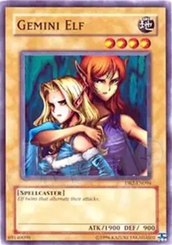 Yugioh - Gemini Elf - LP - Plus Free Holographic Card - Image 1