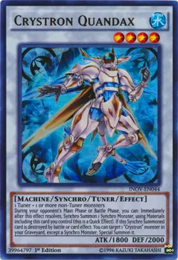 Yugioh! Crystron Quandax - INOV-EN044 - Ultra Rare - 1st Edition Near Mint, Engl - Image 1