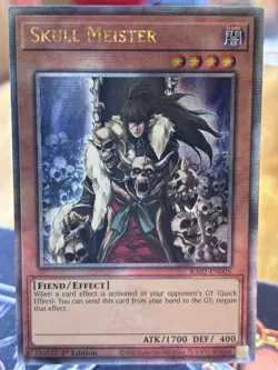 Yu-Gi-Oh Skull Meister RA02-EN005 1st Ed Quarter Century Secret Rare NM - Image 1