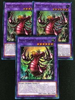 YUGIOH DIVINE SCORPION BEAST OF SERKET MZTM-EN005 1ST SUPER X3 (NM) - Image 1
