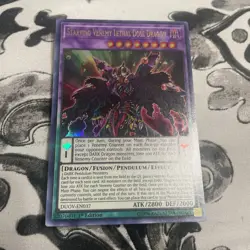 YuGiOh Starving Venemy Lethal Dose Dragon DUOV-EN037 Ultra Rare 1st Edition - Image 1