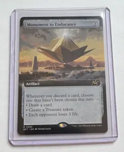 Monument to Endurance (Extended Art) Rare Artifact - Aetherdrift MTG NM/M - Image 1